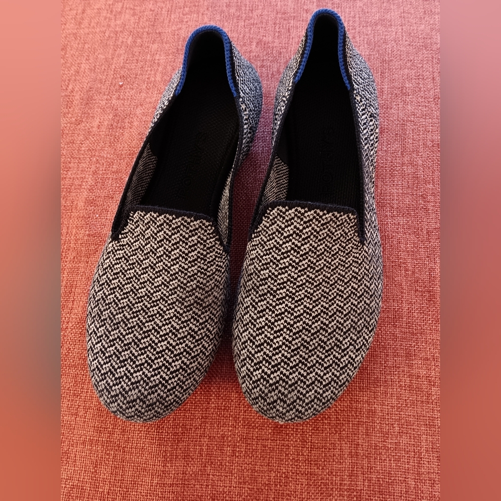 Rothy's  Womans Size 6.5 Black and Gray Loafers